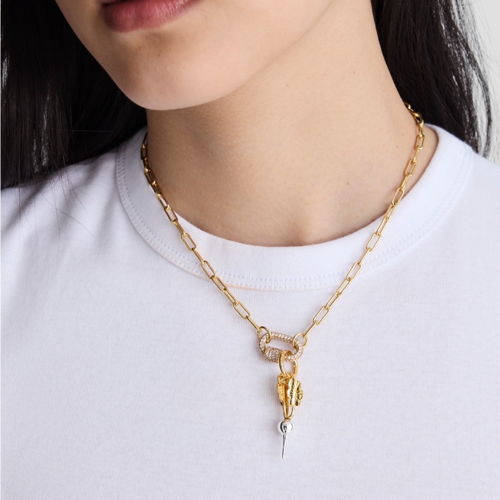 NWT MADEWELL Mixed Metal Radish Charm - Picture 2 of 7